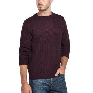 Weatherproof Vintage Men's Cable Yolk Sweater M